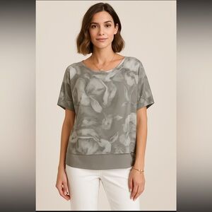 Chico's double layered poncho blouse